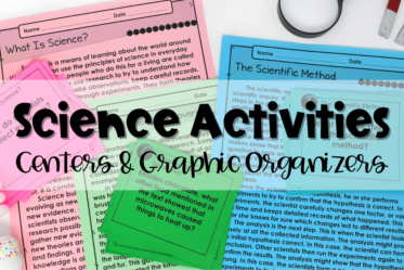 Free science activities! Grab science reading centers and generic graphic organizers for grades 4-5 on this post.