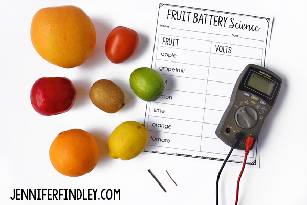 This fruit battery experiment is a perfect chemical science activity for upper elementary students. Get all the details including a free reading passage on this post.