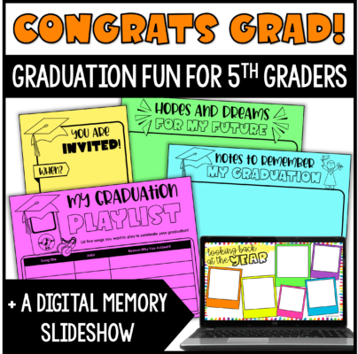 Use these free graduation activities to celebrate the end of the school year with your fifth graders!