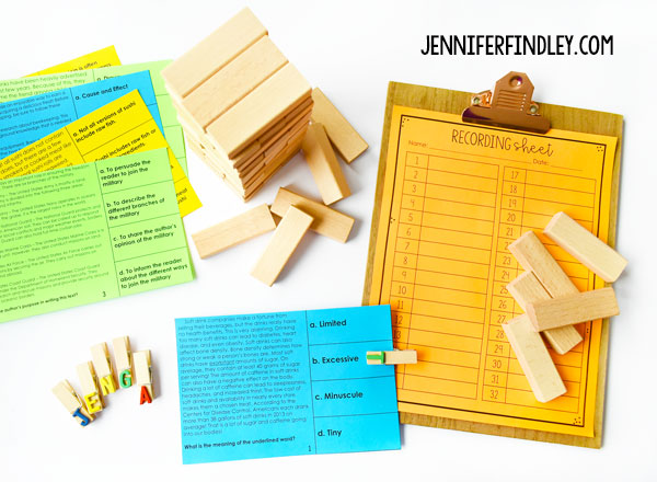 Engage students with fun test prep using Jenga games! This post shares how to use Jenga with any content or skills you are reviewing. FREE Jenga Test Pep directions printable included!