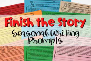 Motivate and engage your 4th and 5th graders to write with FRE “finish the story” writing prompts for the entire year!