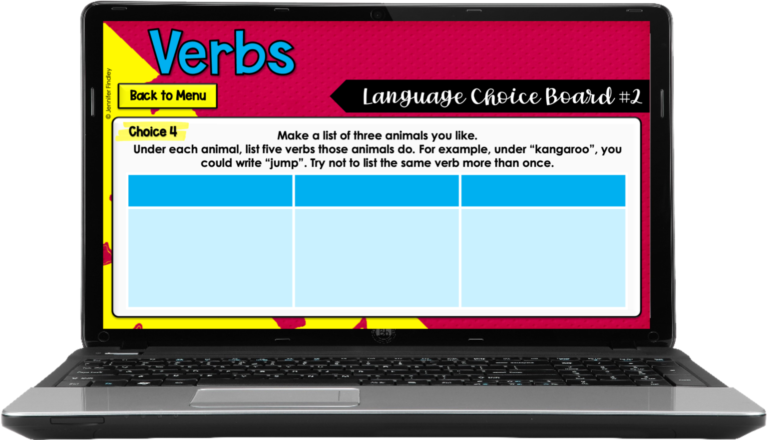 free-parts-of-speech-activities-choice-boards