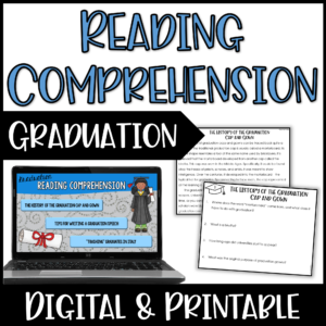 Are your students graduating or being promoted to another school? Engage your students with this free end of year reading activity that pairs graduation ceremonies with reading comprehension.