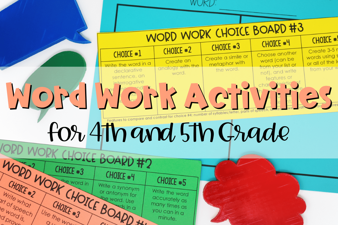 Vocabulary Games for Partners and Whole Group - Word Work for Big