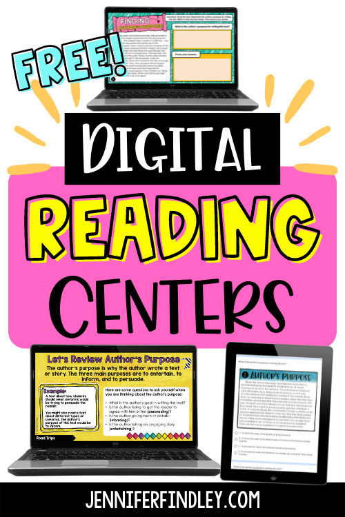 Digital reading centers are a great way to improve your students’ digital skills and their reading skills. Read more and grab free centers for grades 4-5 on this post!