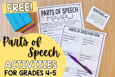 Use this collection of parts of speech activities for your 4th and 5th graders.