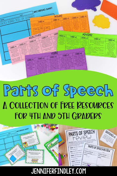 Check out these free parts of speech resources and download them today!
