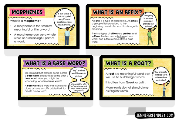 Teaching morphology can be a great way to help students with understanding unknown words, decoding multisyllabic words, and spelling. Read more and grab free morphology activities on this post!