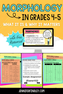 Teaching morphology can be a great way to help students with understanding unknown words, decoding multisyllabic words, and spelling. Read more and download free morphology resources!