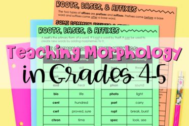 Teaching morphology can be a great way to help students with understanding unknown words, decoding multisyllabic words, and spelling.