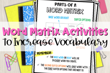 Learn how to use word matrixes to engage your students and increase their vocabulary and morphological awareness on this post.