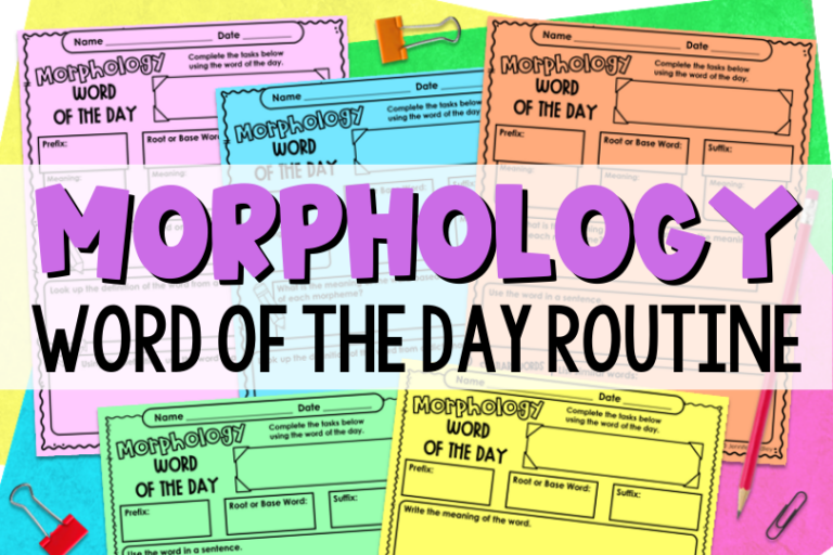 Morphology Activities For Grades 4-5 (Including Free Activities)