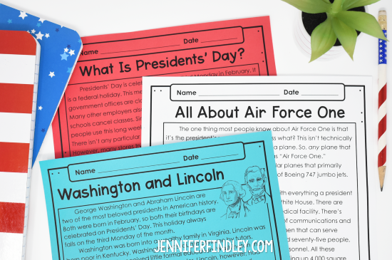 These Presidents Day reading passages are great for grades 4-5.