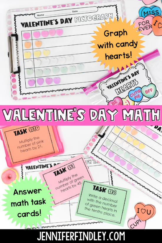 Make math engaging and fun with this Valentine's Day graphing activity with candy hearts!