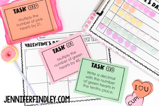Use these free task cards to answer questions about the data you graphed!