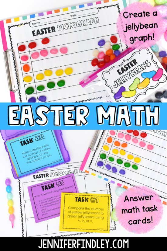 Download this free Easter math activity for creating fun graphs with jellybeans!