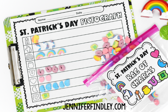 Create a St. Patrick's Day graph with Lucky Charms with these free printables!