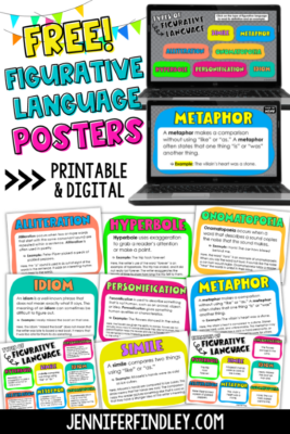 Free Figurative Language Posters for Grades 4-5