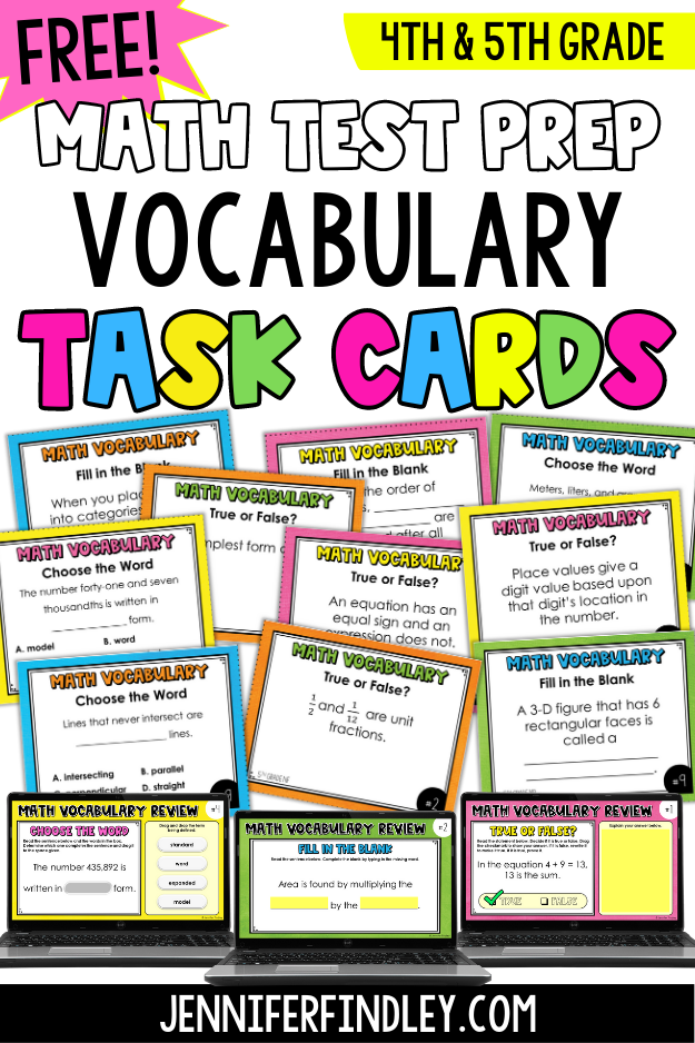 4 Math Vocabulary Freebies – The Illustrated Classroom