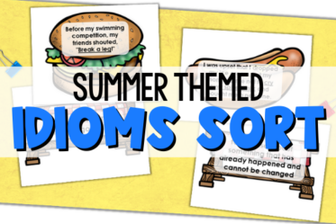 Use this end of year literacy activity to practice idioms.
