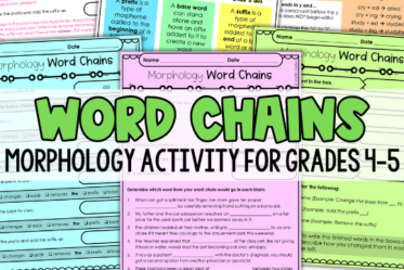 Engage your students AND improve their vocabulary and morphological skills with morphology word chains. This type of morphology activity is a great way to develop a deeper understanding of word formation and have fun in the process.