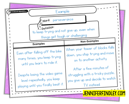 vocabulary chart assignment