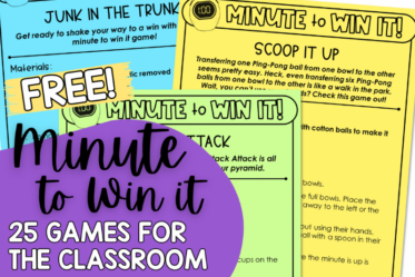 Want to add an exciting twist to your classroom activities? Try incorporating Minute-to-Win-It games! Check out this blog post for free directions and inspiration.
