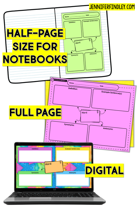 graphic organizer vocabulary template