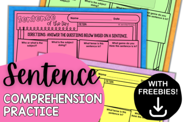 Use this comprehension strategy for sentence-level practice with your 4th and 5th grade students.