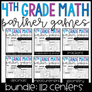 FREE Math Partner Games for Multiplication and Division Facts