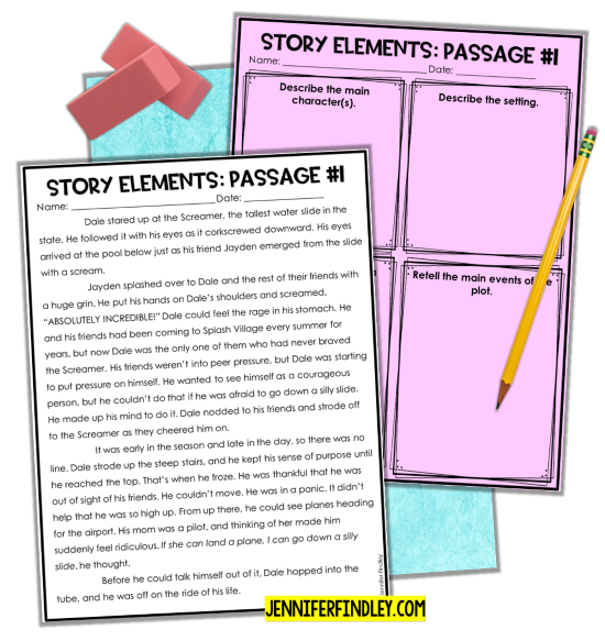 5th grade story elements chart