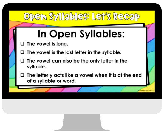 Teach syllable types with these free teaching slides