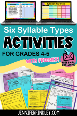 Decoding Multisyllabic Words: Six Syllable Types Activities - Teaching ...