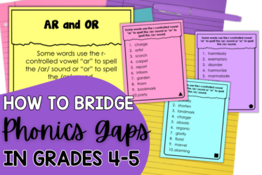 Struggling with how to address phonics gaps in your 4th or 5th graders? This blog will share strategies to re-teach phonics skills to students in 4th and 5th grades.