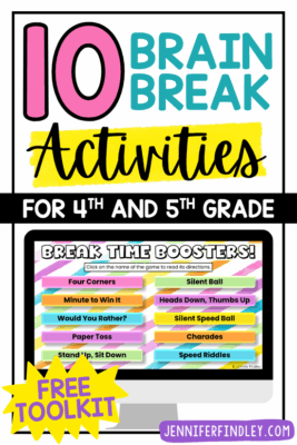 10 Brain Break Activities for 4th and 5th Grade - Teaching with ...