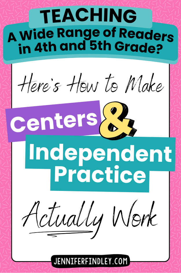Yes, you can do centers and independent work with mixed-level readers. This post will show you how with real examples and classroom-ready freebies.