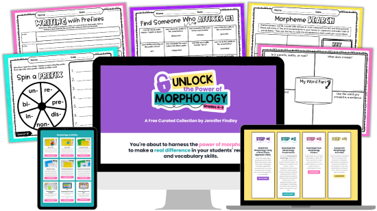 Teaching morphology and need a plan? This post walks you through the roadmap. Learn how to teach prefixes, suffixes, and roots with a clear 6-step system. Looking for a year-long plan for teaching morphology? Start here. Grab a free morphology collection to support your 4th and 5th grade students. Morphology instruction made simple — read this guide to get started. Want to teach roots and affixes all year long? Here’s the roadmap. Free morphology teaching resources included with this roadmap post. Step-by-step guide for teaching morphology in grades 4 and 5.