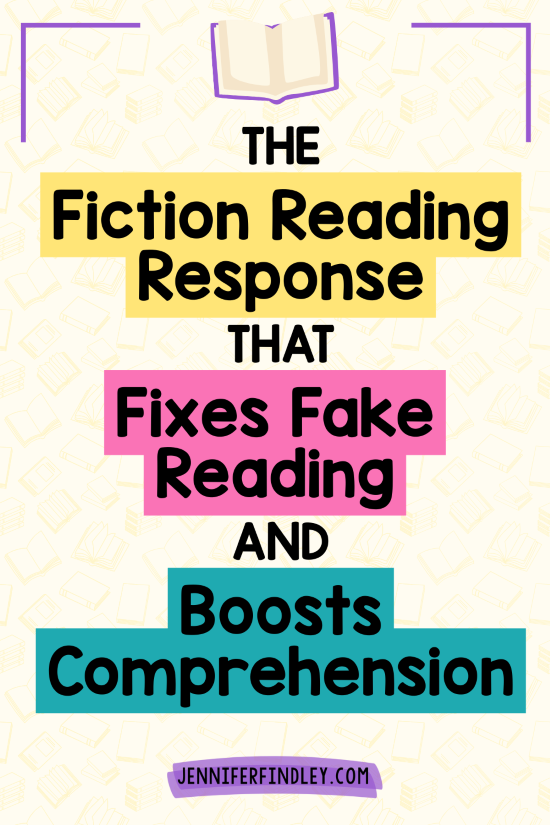 Try this 3-step reading response strategy to stop fake reading and improve fiction comprehension. Works with any independent reading routine!
