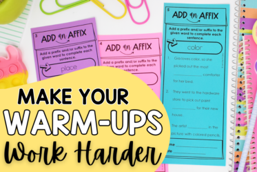 Classroom warm-up ideas for 4th and 5th grade students